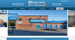 Desktop Screenshot of medfordselfstorage.com