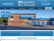 Tablet Screenshot of medfordselfstorage.com